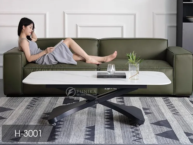Bàn ăn thông minh nâng hạ làm bàn trà H3001