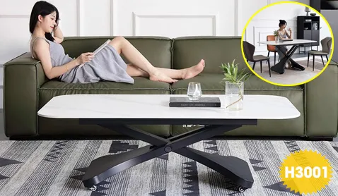 Bàn Thông Minh Nâng Hạ Mặt Đá H3001 – Giải Pháp Tiết Kiệm Diện Tích Hoàn Hảo