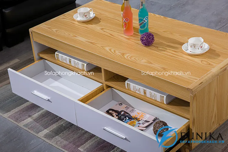 Bàn trà hình chữ nhật cho phòng khách nhỏ