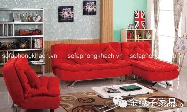 Sofa phòng khách màu đỏ cho phòng khách sang trọng