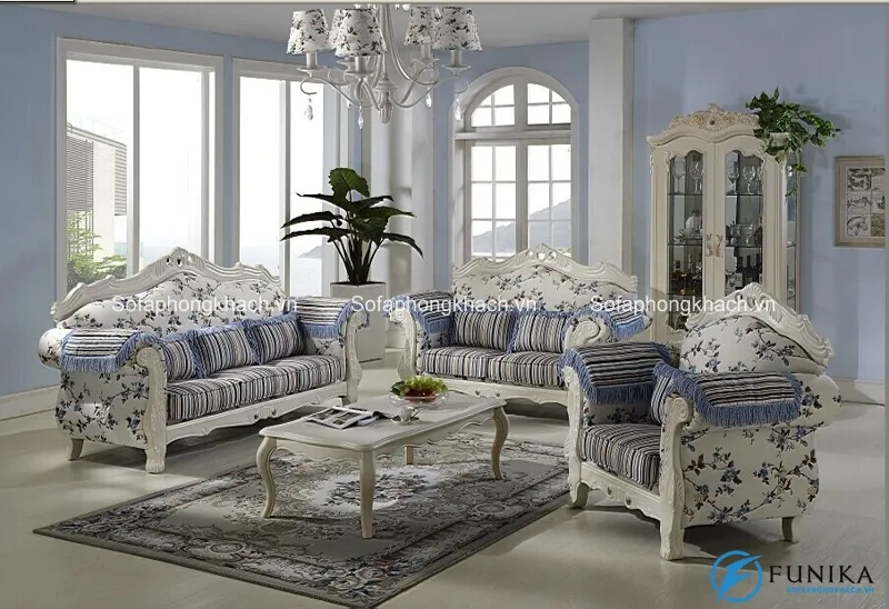 Ghế sofa tân cổ điển Funika mang vẻ đẹp nhẹ nhàng, thanh thoát đến không gian sống của bạn