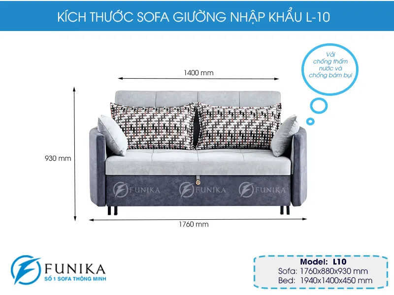 L10 ở trạng thái ghế sofa