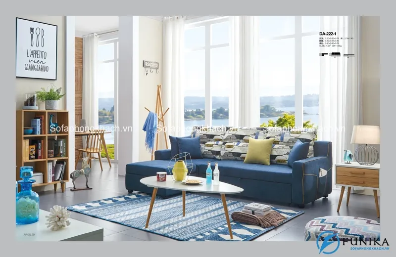 Sự lôi cuốn đến từ Scandinavian cùng sopha giường màu xanh