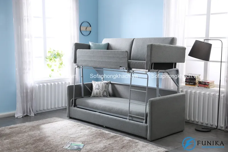 Tiện ích nhân đôi với ghế sofa giường kéo thành giường tầng