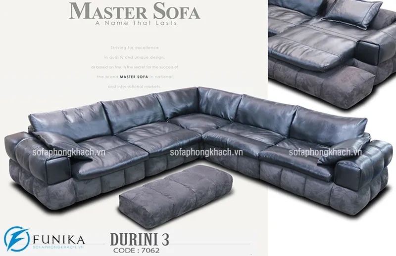 Ghế sofa góc nhập khẩu da bò thật 100% chỉ có tại Nội Thất Nhập Khẩu Funika