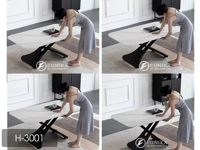 Các trạng thái nâng hạ của bàn thông minh đa năng H3001