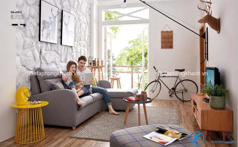Bài trí sofa phòng khách đẹp, thoáng mát cho mùa hè