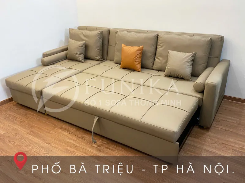 Ghế giường thông minh 1905 ở trạng thái xem tivi , thư giãn đọc báo, nghỉ ngơi.