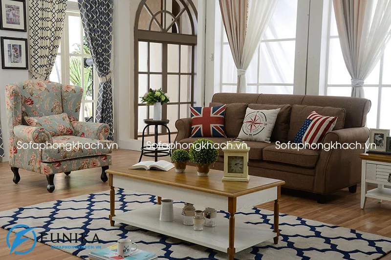 Mang phong cách Châu Âu quý phái vào phòng khách với ghế sofa cổ điển