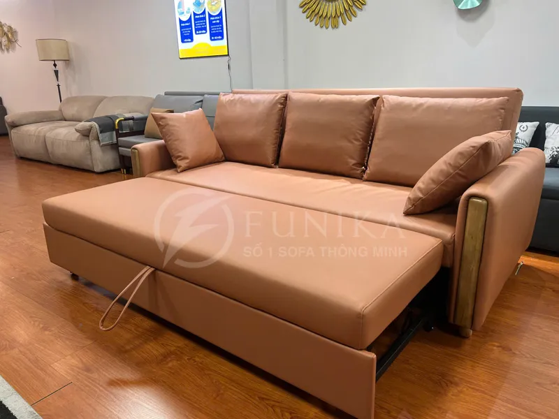 ghế sofa kéo thành giường ngủ 297 ở trạng thái ghế thư giãn xem tivi