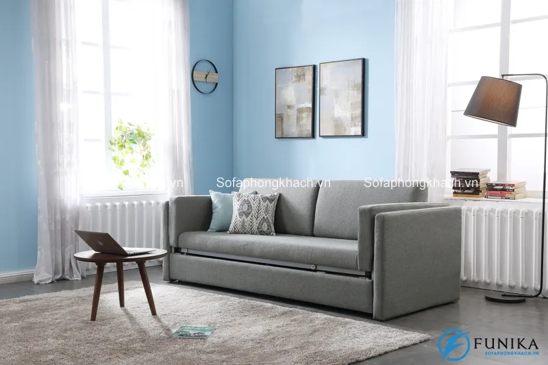 Đây là hình ảnh ghế sofa giường tầng khi thu nhỏ lại và sử dụng như chiếc ghế sofa bình thường