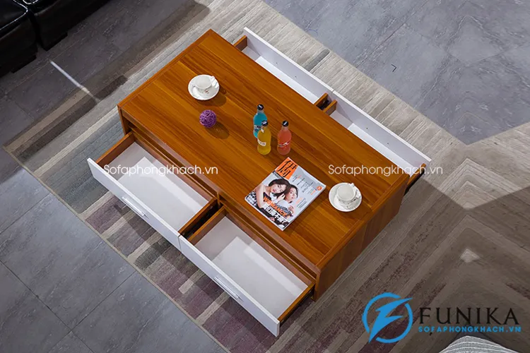 Bàn trà gỗ tự nhiên món đồ nội thất không thể thiếu trong phòng khách