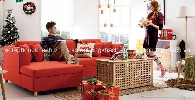 Sofa góc giúp không gian phòng khách thêm nổi bật và ấn tượng
