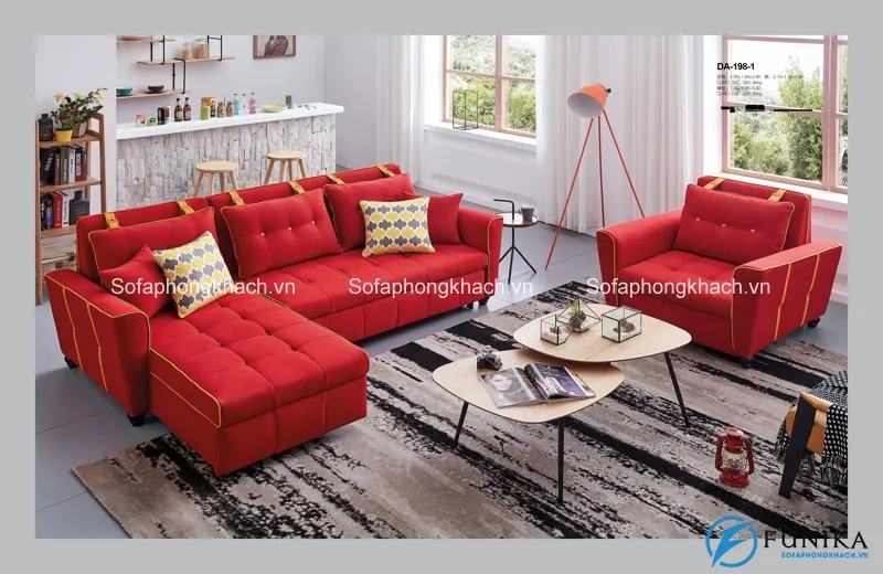Rực lửa và nổi bần bật chính là những từ dùng để miêu tả mẫu sofa giường cực phẩm này