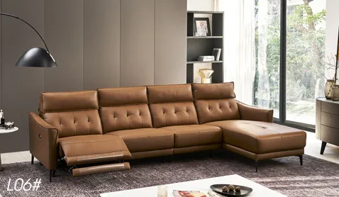 Sofa chữ L da thật L06
