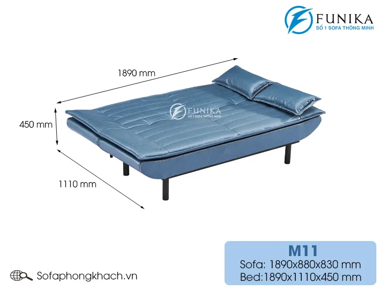 kích thước sofa giường nằm M11