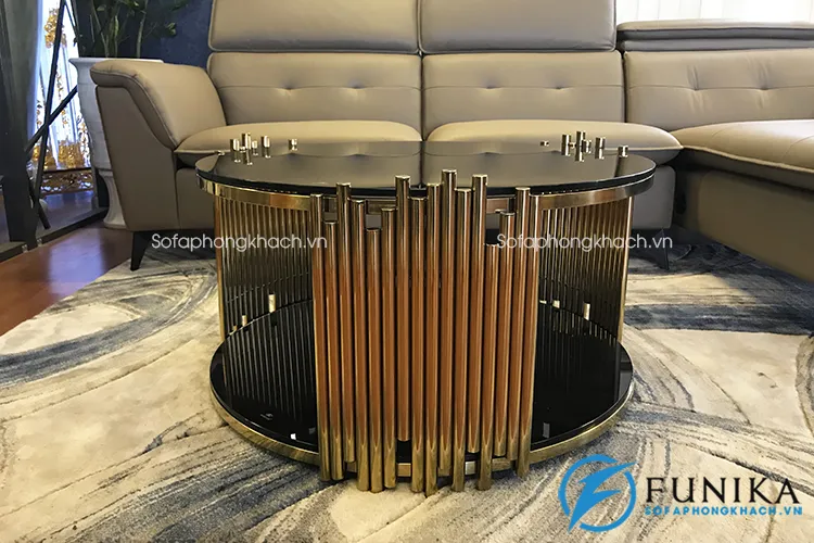 Bàn trà mặt kính 718C