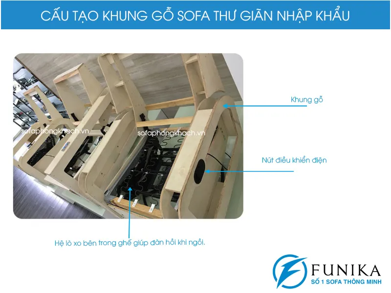 khung gỗ sofa thư giãn 2365 đơn