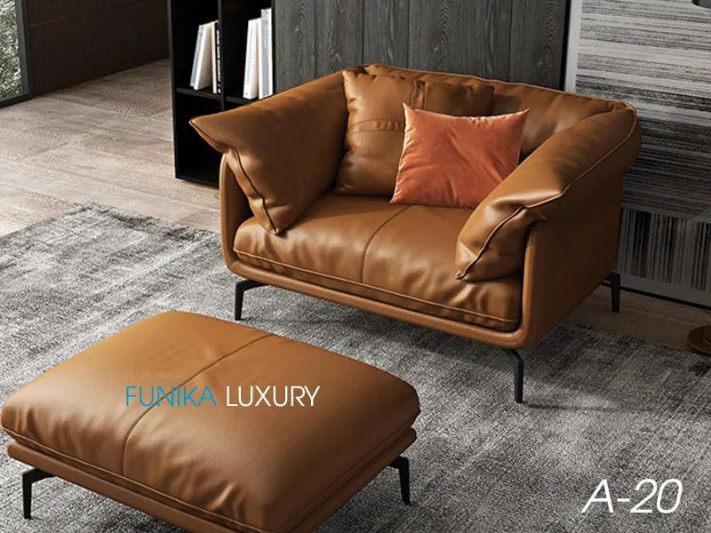 sụ kết hợp giữa ghế đơn và đôn sofa A-20