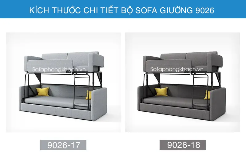 Bảng màu vải sofa giường 9026
