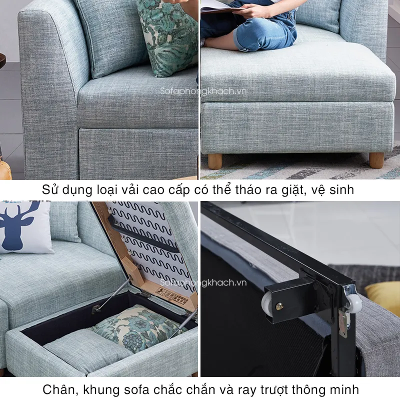 tiện ích kích thước chi tiết Sofa giường đẹp DA-165-9