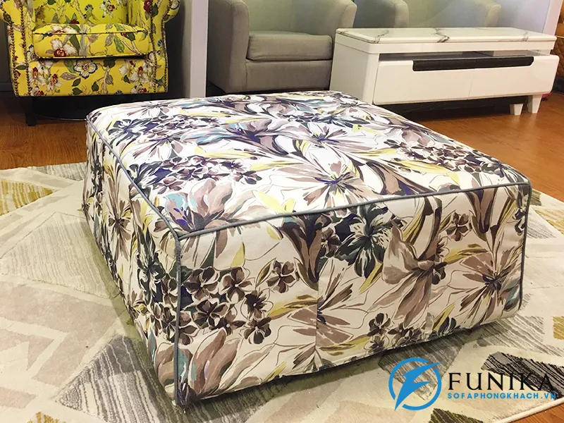 Đôn vuông sofa vải TL050