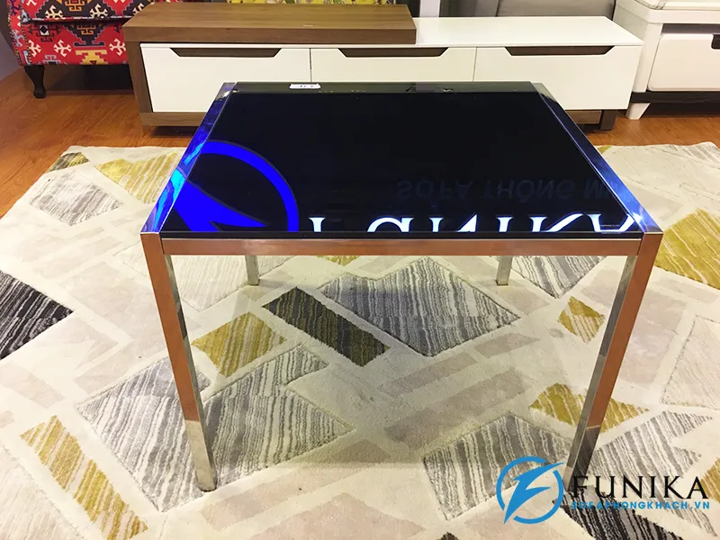 Bàn trà góc mặt kính TL042