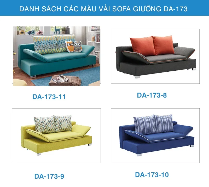 bảng màu vải Sofa giường thông minh DA-173