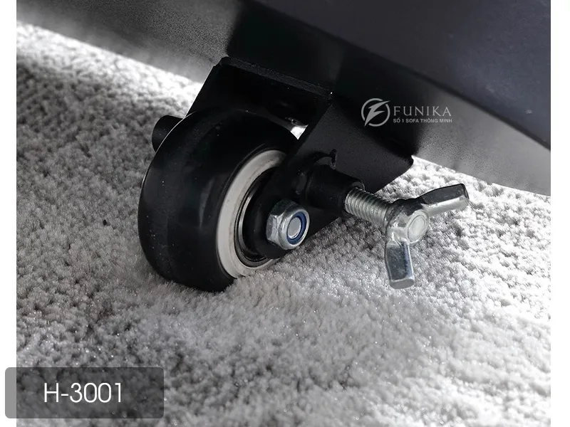 Bánh xe di chuyển nhẹ nhàng và khóa khi cần thiết của bàn ăn thông minh nâng hạ H3001