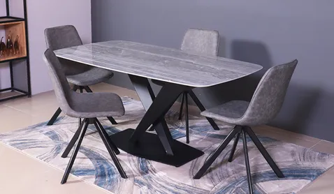 Bộ bàn ăn hiện đại UK T261 (kèm 4 ghế)