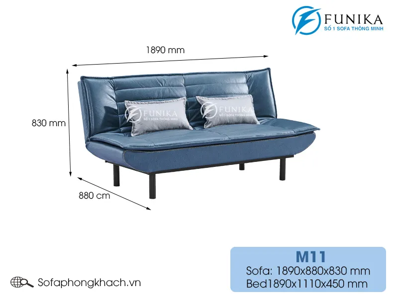 kích thước sofa giường nằm M11