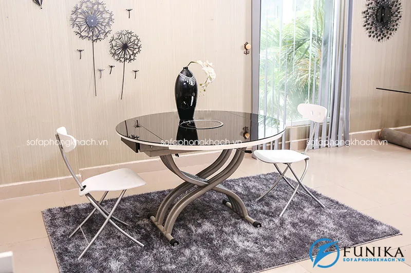 Bàn ăn nâng hạ có bếp từ ST03