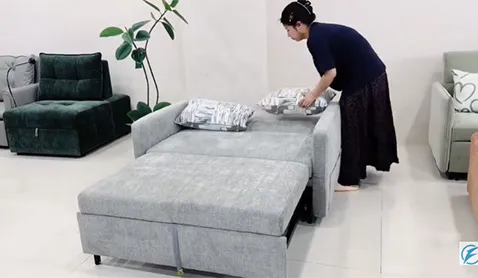 Ghế sofa giường kéo L38 cao cấp nhập khẩu vỏ tháo giặt