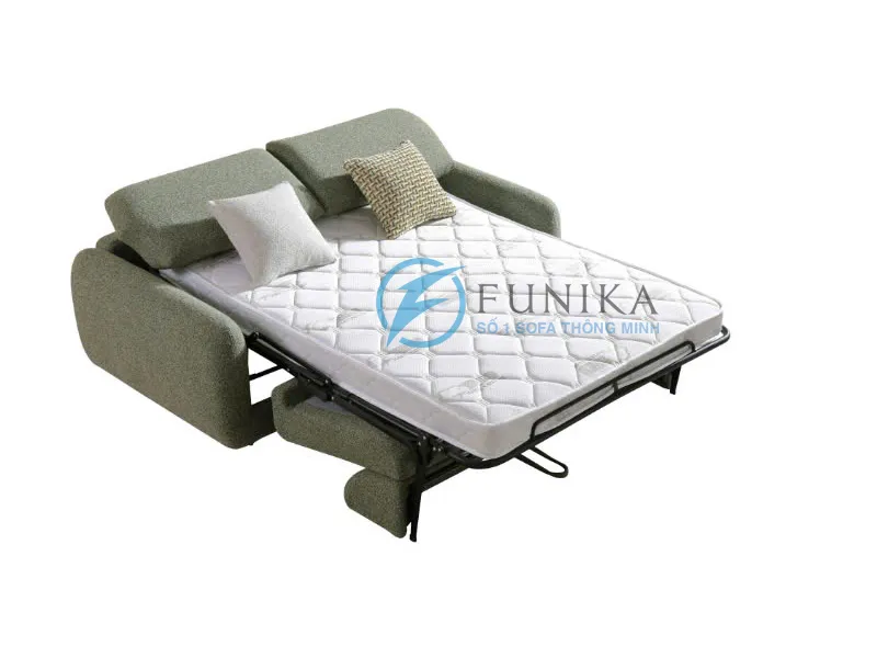 Ghế giường sofa cao cấp vs3110 ở trạng thái giường ngủ êm ái không khác gì một chiếc giường.