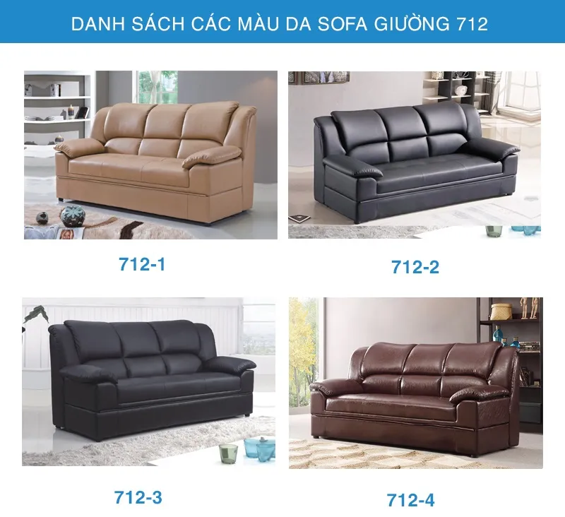 bảng màu sofa giường nhập khẩu 712