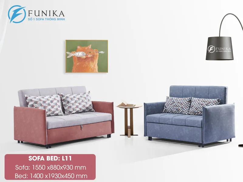 Bảng màu sofa giường L11 cao cấp