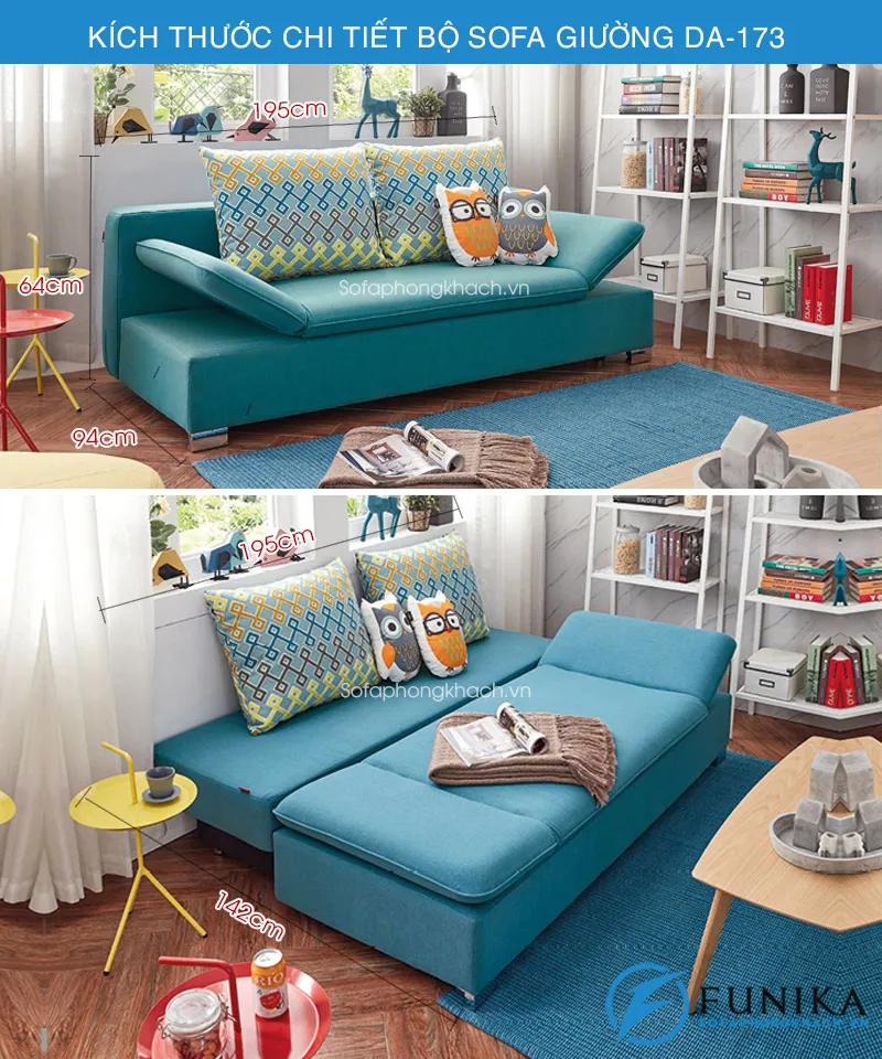 kích thước Sofa giường thông minh DA-173