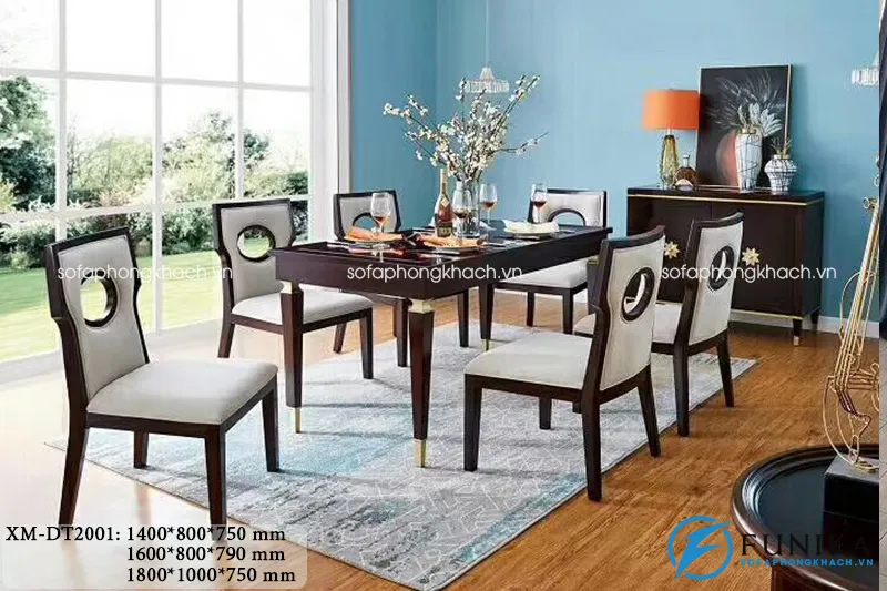 Bàn ăn tân cổ điển đương đại Patrick XM-DT2001