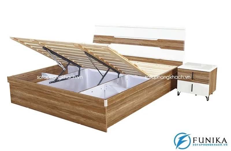 Giường ngủ hiện đại có hộp chứa đồ thông minh
