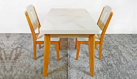 Bàn ăn thông minh mặt đá mở rộng L609