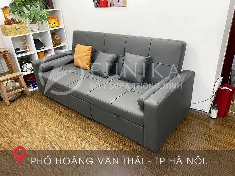 ghế sofa giường 1905 chữ i khi ở trạng thái ghế ngồi thoải mái rộng