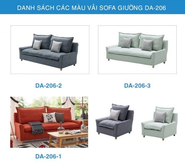 bảng màu vải Sofa giường thông minh DA-206