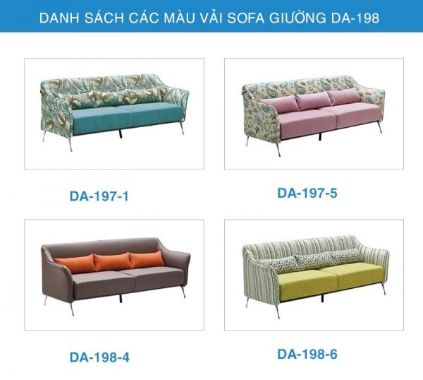 bảng màu vải Sofa giường thông minh DA-197