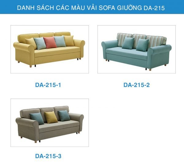 bảng màu vải Sofa giường đa năng DA-215