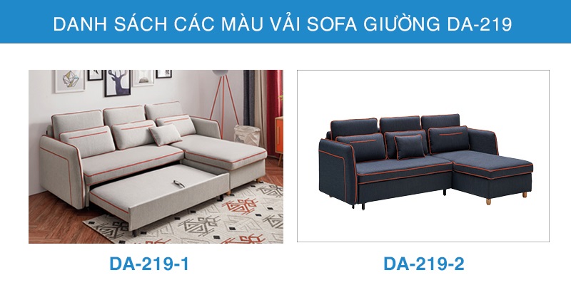 bảng màu vải sofa giường đa năng DA-219