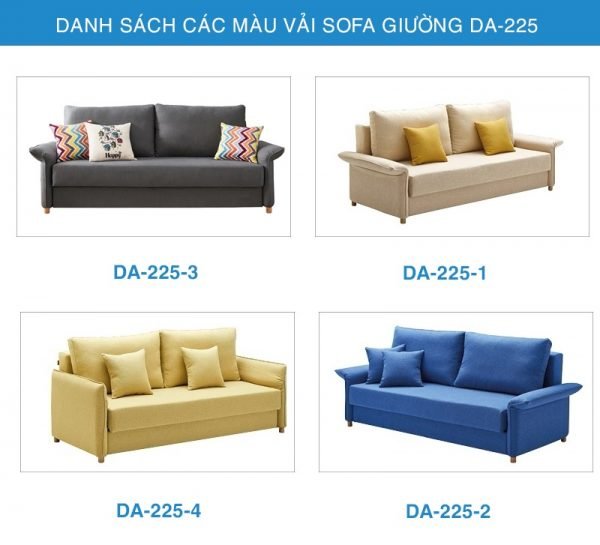 bảng màu vải sofa giường đẹp DA-225