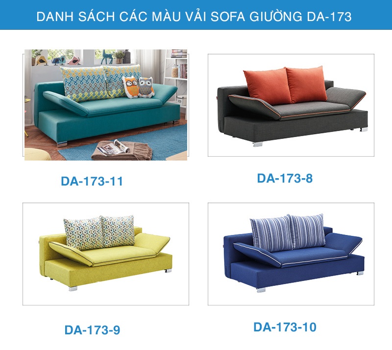 bảng màu vải Sofa giường thông minh DA-173