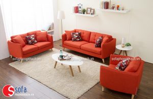 Ghế sofa nhập khẩu cao cấp màu đỏ ấn tượng