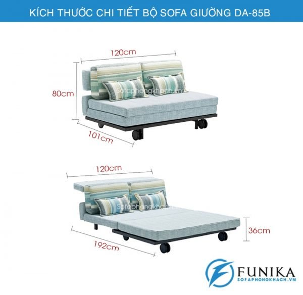 kích thước Sofa giường đẹp DA-85B