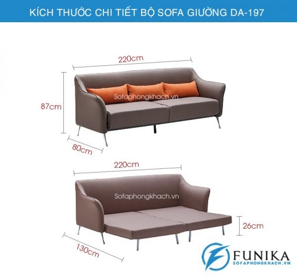 kích thước Sofa giường thông minh DA-197